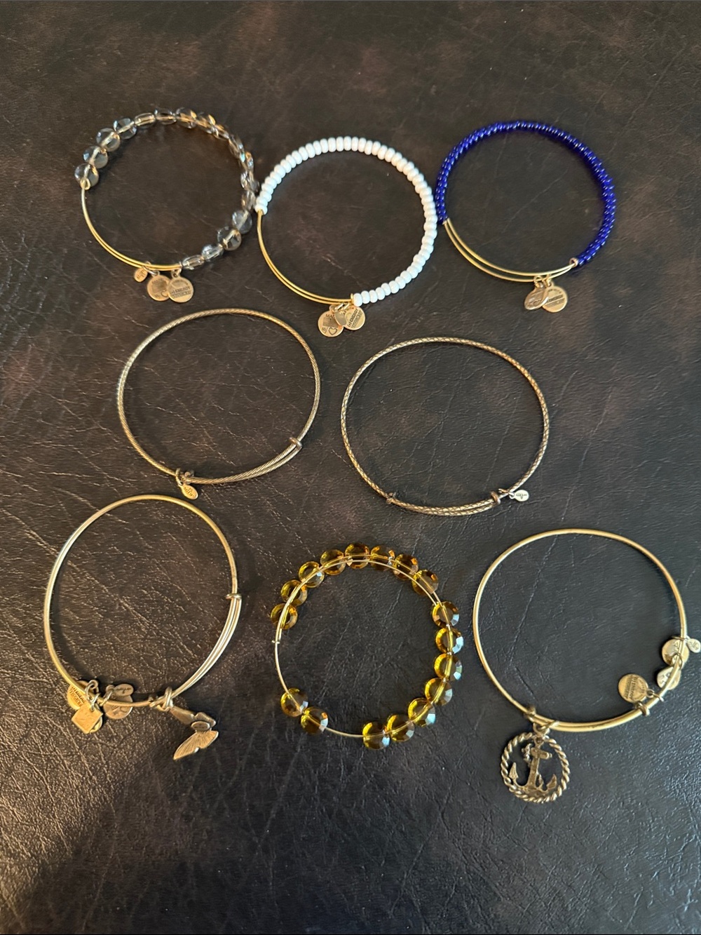 Alex and Ani braclets set of 8